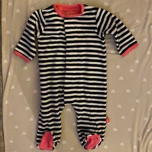 Magnificent Baby Magnetic Me Velour Footed Onesie